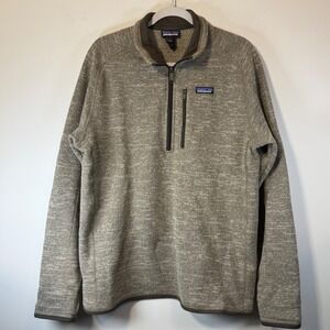 Patagonia Better Sweater Men's Large Grayish 1/4 Zip Fleece Pullover Outdoors